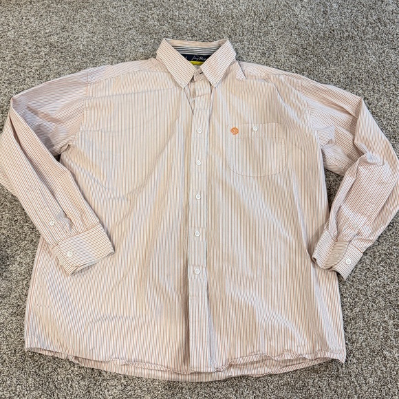 Men's Striped Shirt - Orange - Picture 2 of 4